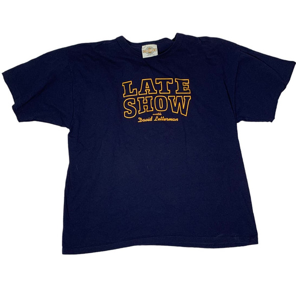 Late Night with David Letterman Tshirt, vintage Medallion, Size XL - Picture 1 of 6